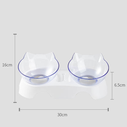 Double Compartment Cat Bowl – Ergonomic Design for the Cervical Spine