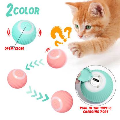 Balle Électrique Intelligente pour Chat – Jeu Interactif avec Herbe à Chat
