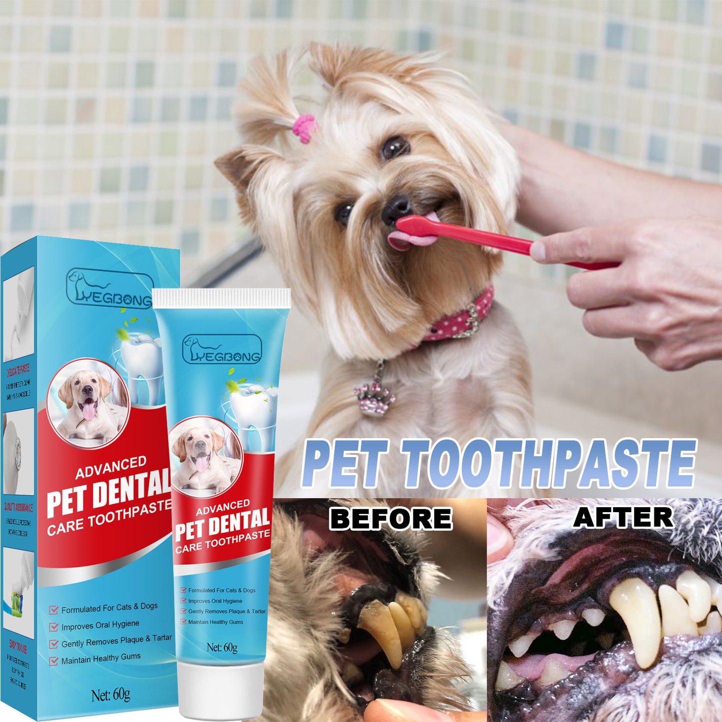 Dentifrice Fraîche Haleine pour Animaux – Chiens & Chats