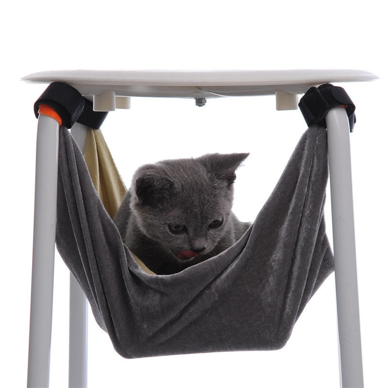 Hamac Suspendu pour Chats et Petits Animaux – Lit Douillet Amovible pour Chaise et Cage