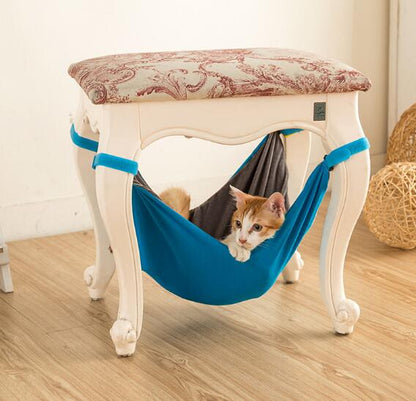 Hanging Hammock for Cats and Small Animals – Removable Cozy Bed for Chairs and Cages