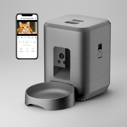 Mangeoire Automatique Intelligente 2L avec Caméra - Distributeur Connecté pour Chats & Chiens