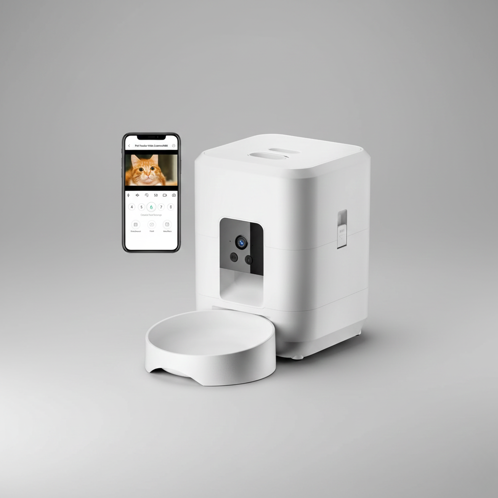 Mangeoire Automatique Intelligente 2L avec Caméra - Distributeur Connecté pour Chats & Chiens