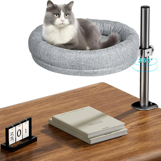Lit Rotatif Douillet pour Chat et Petit Chien – Cozy Spin Bed en Peluche Ultra-Confort