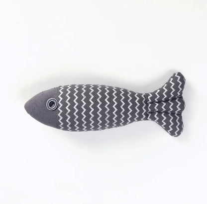 Linen Fish-Shaped Cat Toy