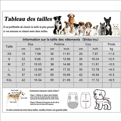 Manteau d'Hiver Chaud pour Petit Chien