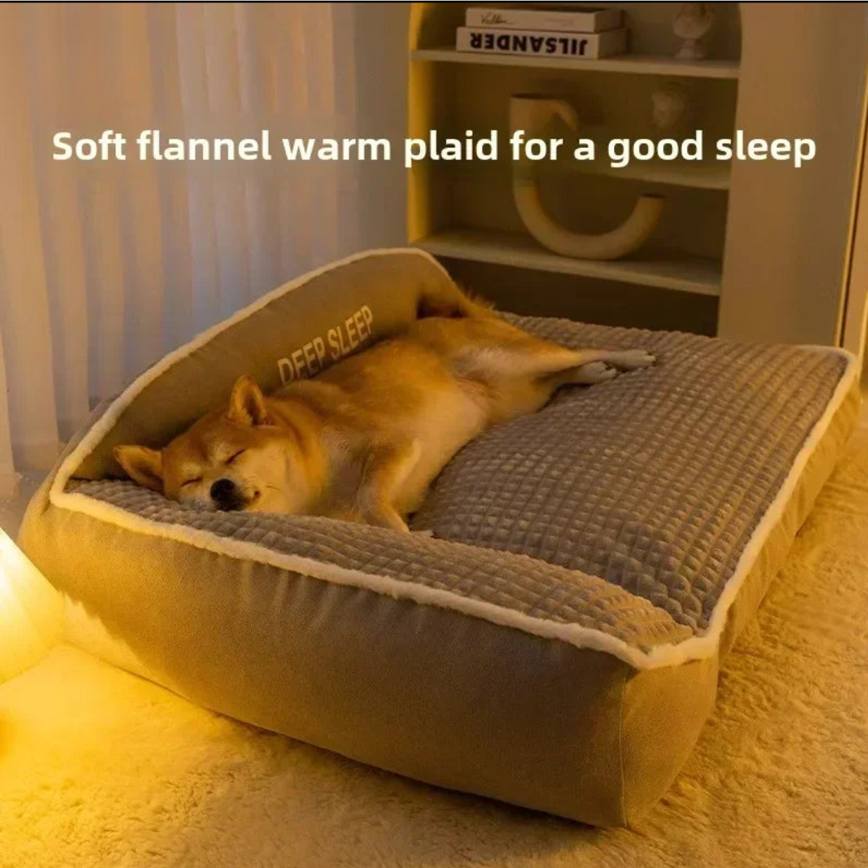 Lit chaud d’automne et d’hiver pour chiens moyens et grands – Tapis épais et ultra-confort pour chien ou chat