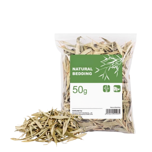Feuilles de bambou naturelles pour literie de reptiles et tortues – 50 g