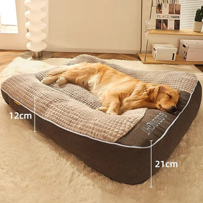 Lit chaud pour chien et chat – panier d’hiver douillet, grande taille, couchage confortable pour petits à grands animaux