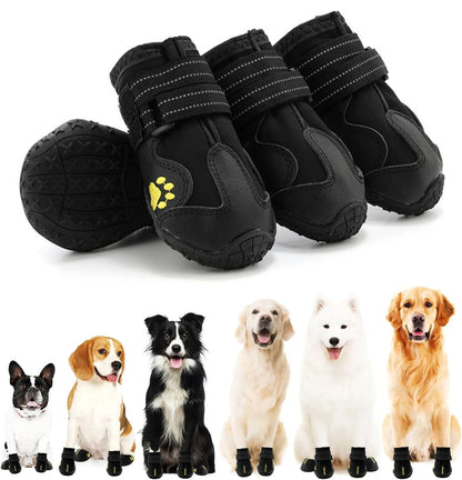 Bottes Imperméables pour Grand Chien - Protection 4 Pattes avec Semelle Antidérapante