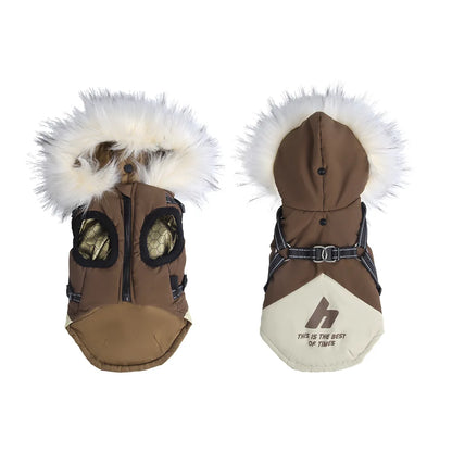 Manteau d'Hiver pour Chien avec Harnais Intégré