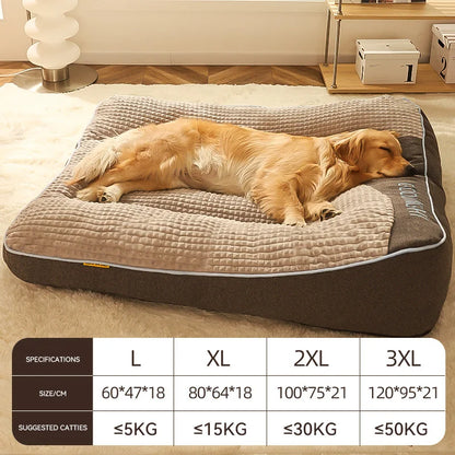 Lit chaud pour chien et chat – panier d’hiver douillet, grande taille, couchage confortable pour petits à grands animaux