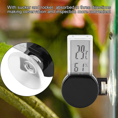 Hygromètre électronique étanche pour reptiles – moniteur de température et d’humidité