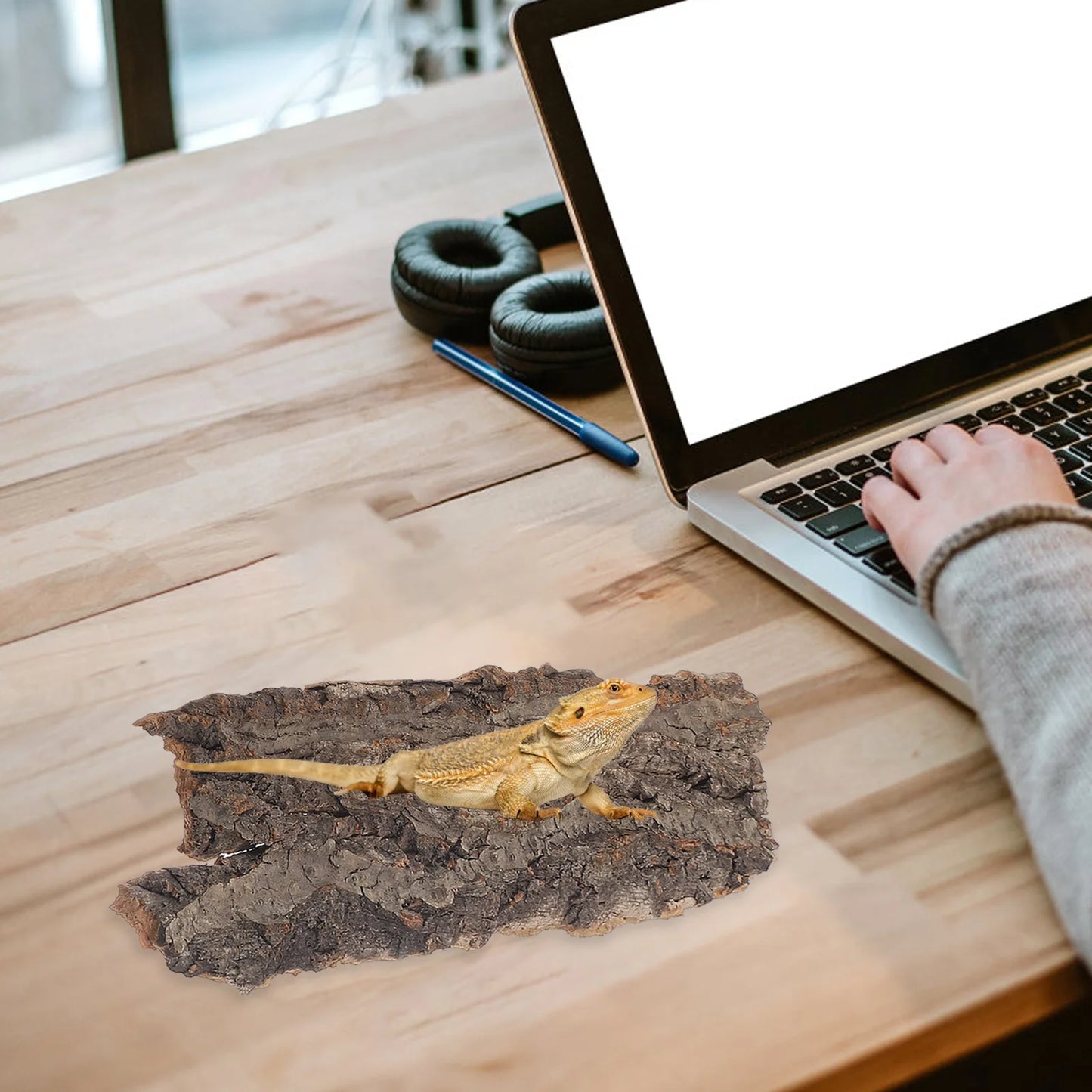 Plateforme d’escalade pour reptiles – Décor écorce d’arbre pour lézards, serpents et petits reptiles, naturel et durable