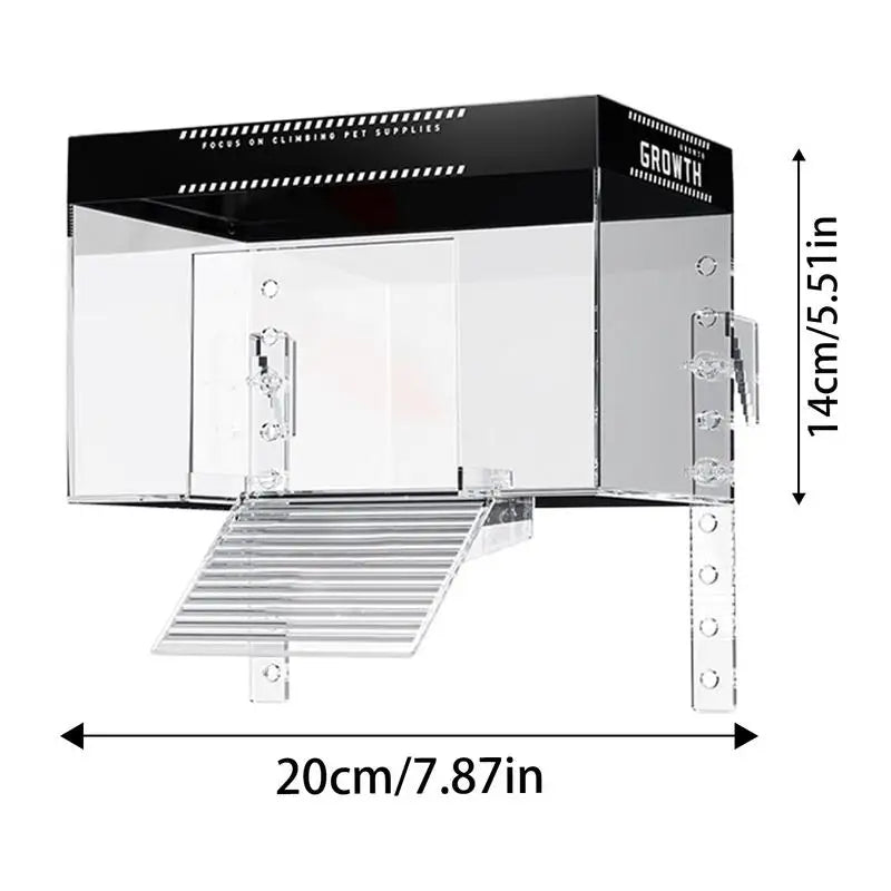 Plateforme de prélassement pour tortue – zone de repos avec couvercle pour réservoir aquatique