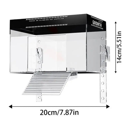 Plateforme de prélassement pour tortue – zone de repos avec couvercle pour réservoir aquatique