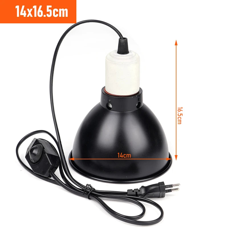 Lampe chauffante pour reptiles – Abat-jour avec 300W E27