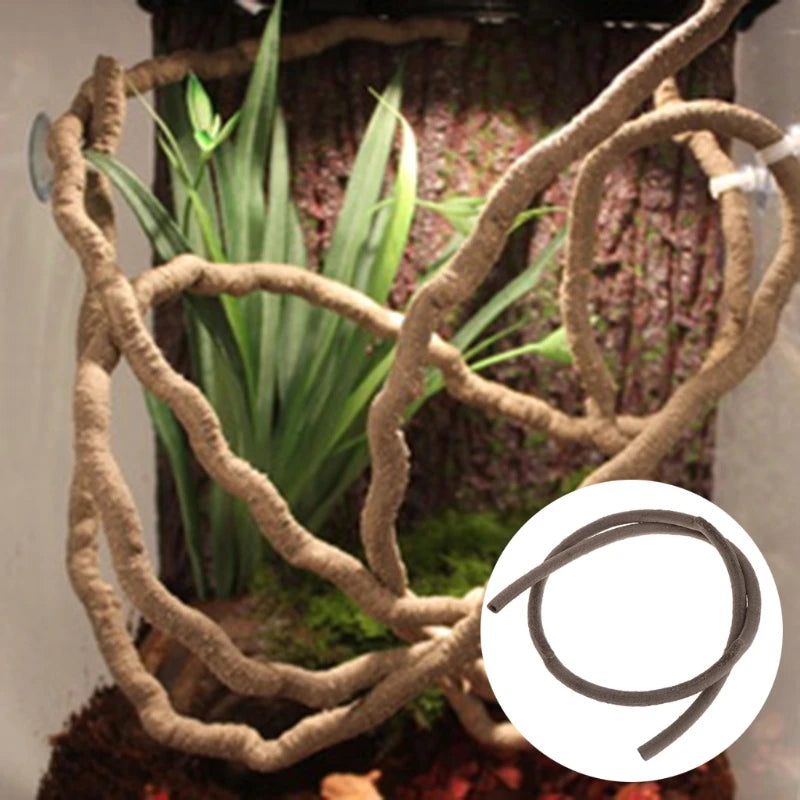 Vigne Artificielle Twistable 3 Pi – Décoration Réaliste pour Terrarium de Reptiles & Amphibiens
