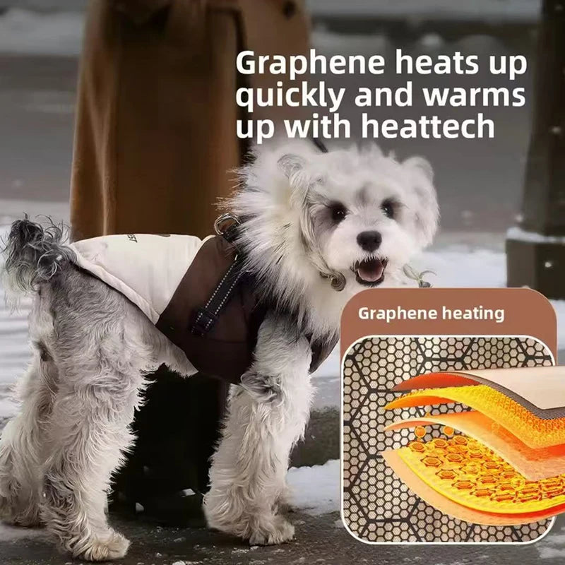 Manteau d'Hiver pour Chien avec Harnais Intégré