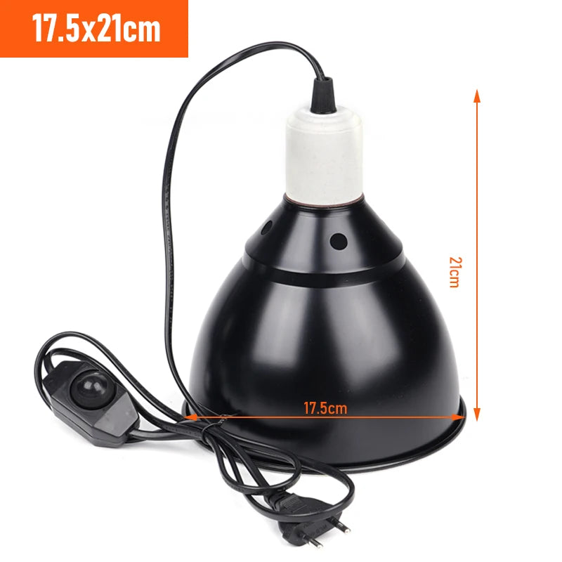 Lampe chauffante pour reptiles – Abat-jour avec 300W E27