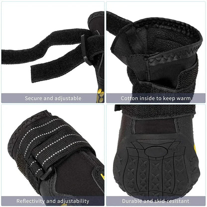 Bottes Imperméables pour Grand Chien - Protection 4 Pattes avec Semelle Antidérapante