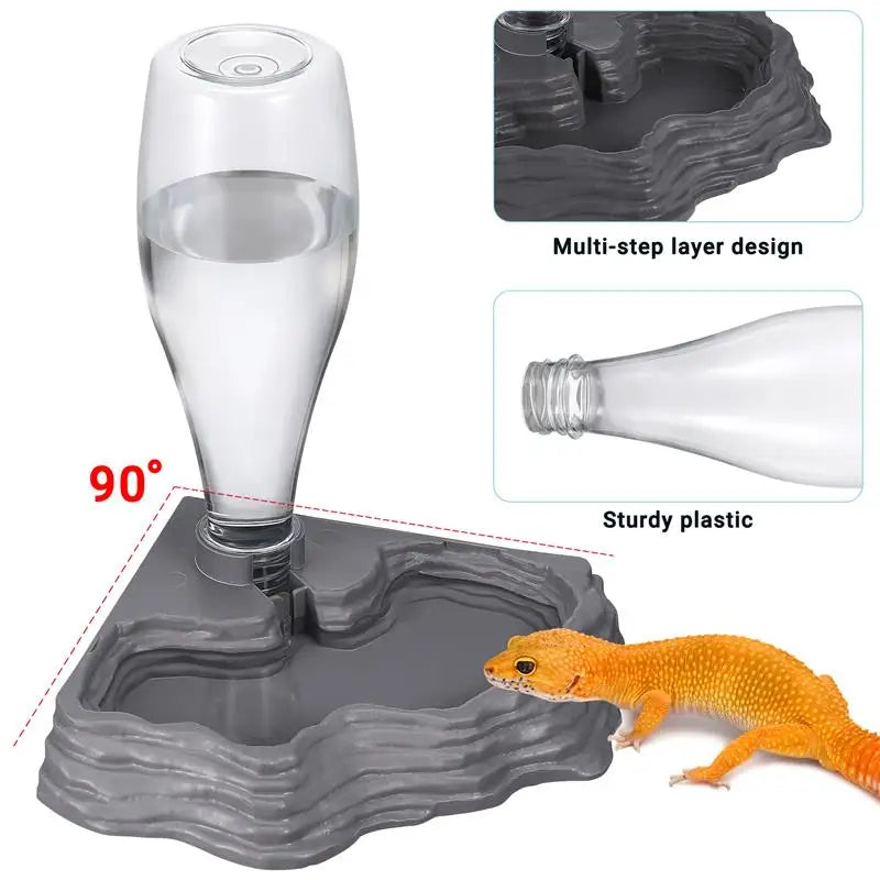 Abreuvoir automatique pour reptiles – distributeur d’eau pour terrarium, lézards, geckos et tortues