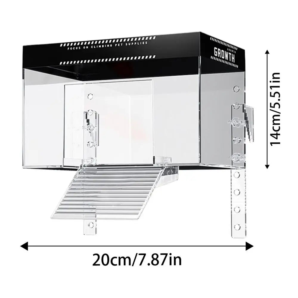 Plateforme de prélassement pour tortue – zone de repos avec couvercle pour réservoir aquatique