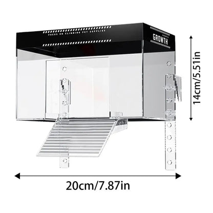 Plateforme de prélassement pour tortue – zone de repos avec couvercle pour réservoir aquatique