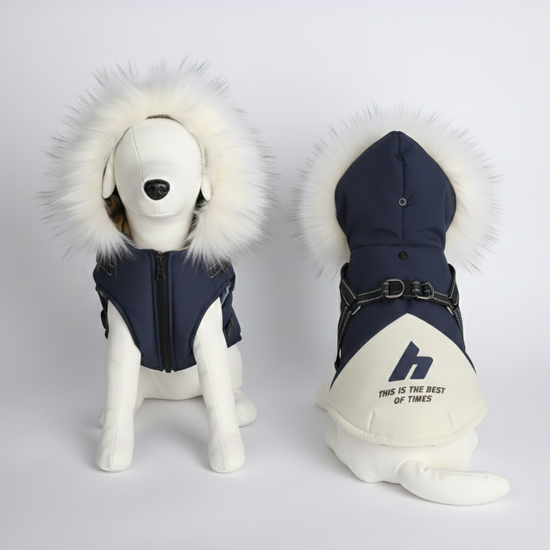 Manteau d'Hiver pour Chien avec Harnais Intégré