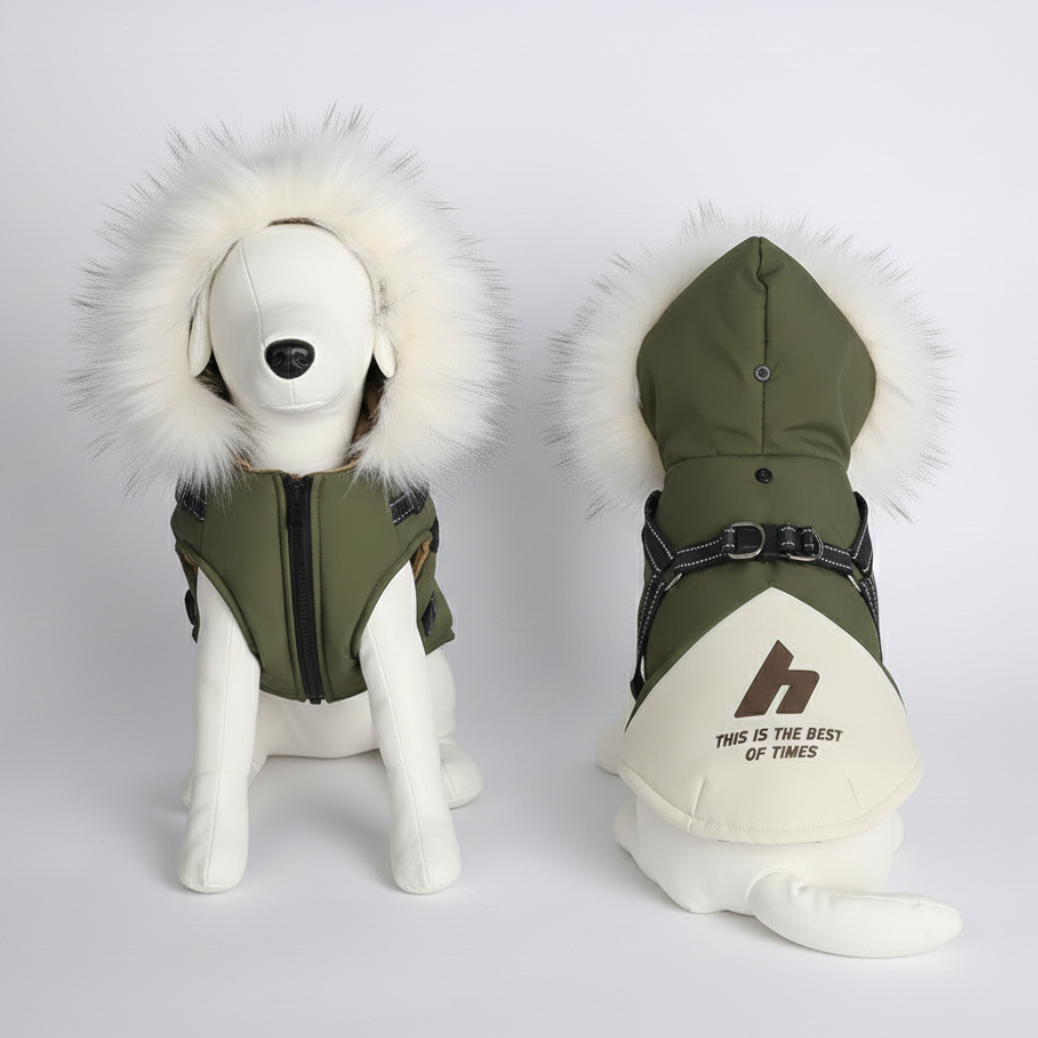 Manteau d'Hiver pour Chien avec Harnais Intégré