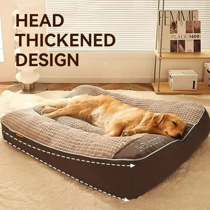 Lit chaud pour chien et chat – panier d’hiver douillet, grande taille, couchage confortable pour petits à grands animaux