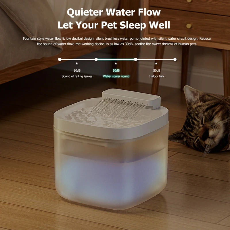 fontaine d’eau automatique 3l usb pour chats – pompe silencieuse & filtre anti-sécheresse