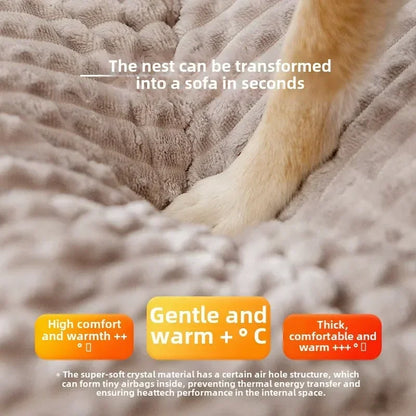 Lit chaud d’automne et d’hiver pour chiens moyens et grands – Tapis épais et ultra-confort pour chien ou chat