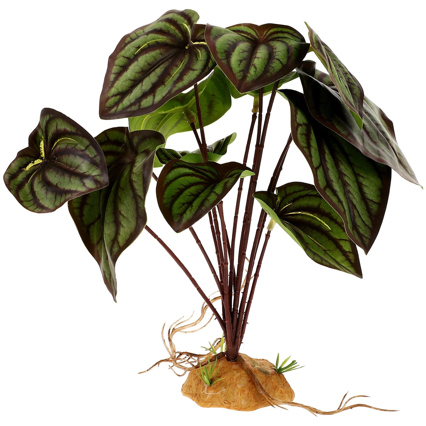 Plante décorative artificielle pour terrarium – Accessoire reptile réaliste (lézard, gecko, tortue, serpent)