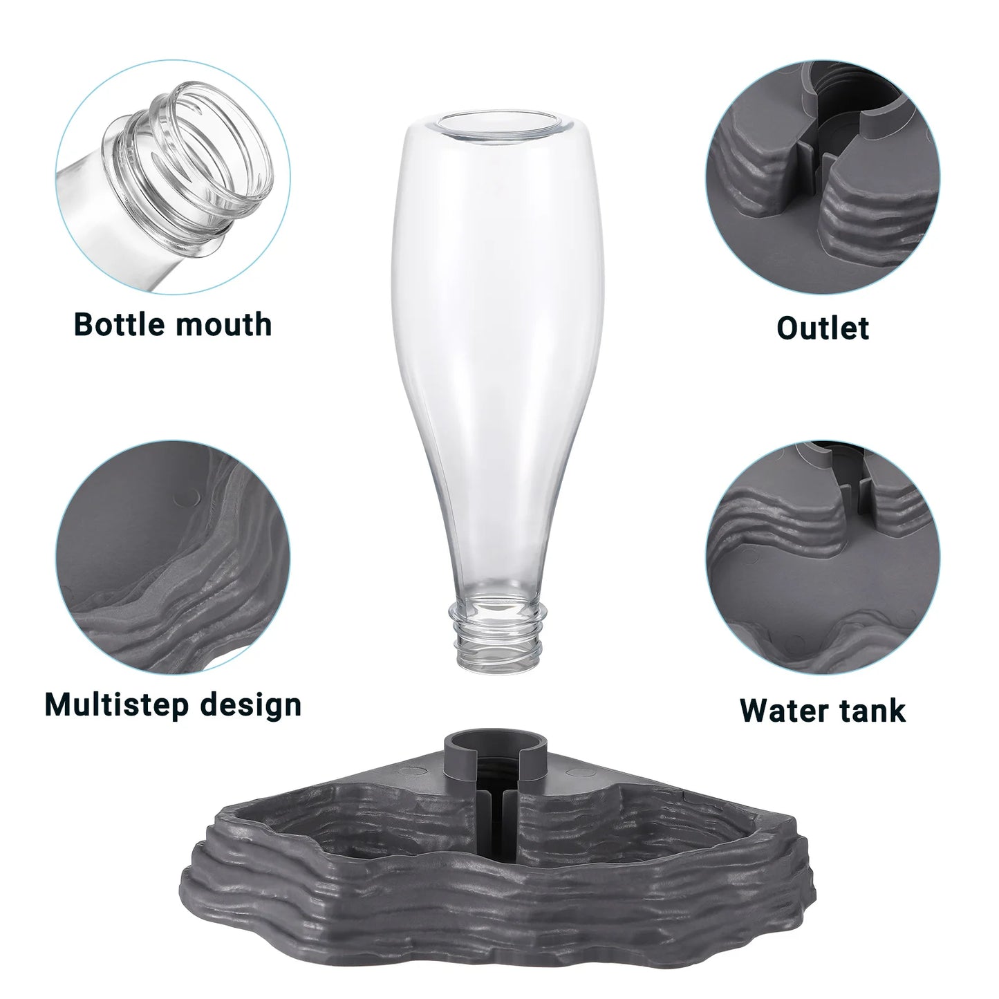 Abreuvoir automatique pour reptiles – distributeur d’eau pour terrarium, lézards, geckos et tortues