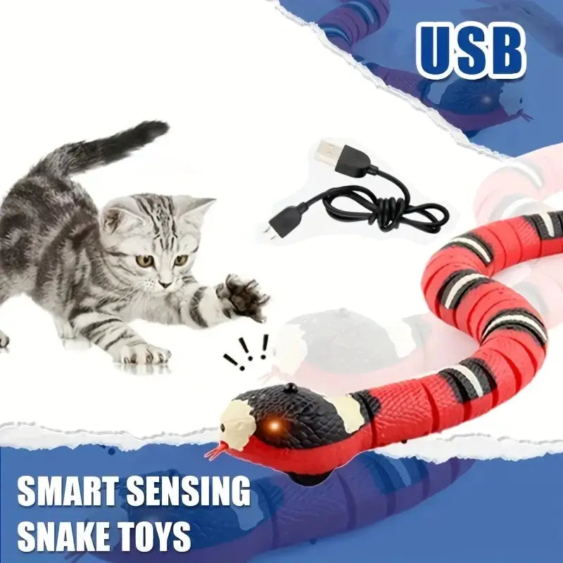 Jouet Interactif serpent à charge USB pour chats - Amusement sans fin