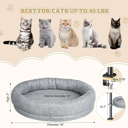 Cozy Spin Bed for Cats and Small Dogs – Ultra-Comfortable Plush