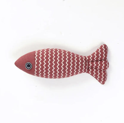 Linen Fish-Shaped Cat Toy