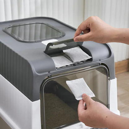 Large Enclosed Cat Litter Box with Anti-Splash Design