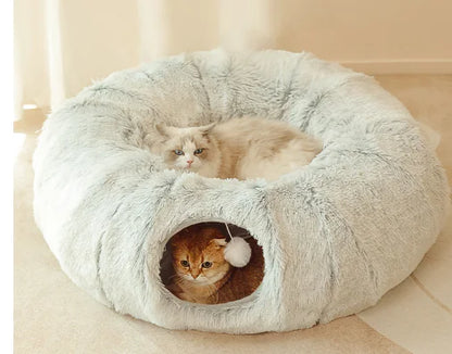 Multifunctional Cat Bed with Tunnel and Peephole